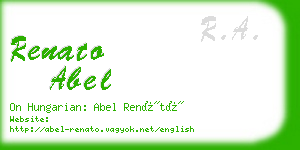 renato abel business card